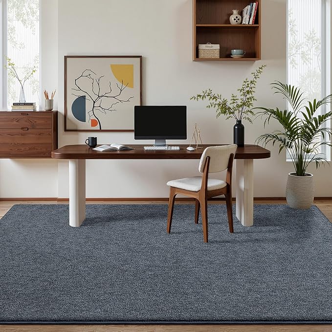 Pettop 6x9 Blue Grey Area Rugs for Living Room Bedroom, Thickened Memory-Foam - Image 4