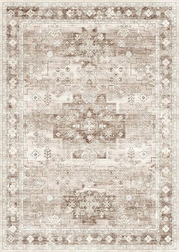 Washable Farmhouse Living Room Rug, 10x14 Area Rugs - Image 2