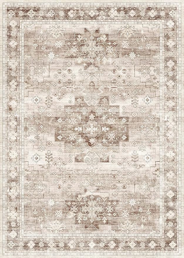 Washable Farmhouse Living Room Rug, 9x12 Area Rugs - Image 3