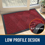 OLANLY Front Door Mat Outside Entrance 33x21, Heavy Duty Sturdy Natural Rubber - Image 4