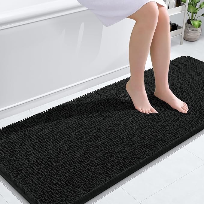 OLANLY Bathroom Runner Rugs 59x24, Extra Soft Absorbent Chenille Bath Rugs by OLANLY