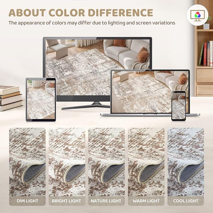 UERMEI 3x5 Area Rug Living Room Rugs - Image 9