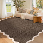 GarveeHome Scalloped Area Rug 4x6 Washable Rug Modern Traditional Floor Cover by GarveeHome