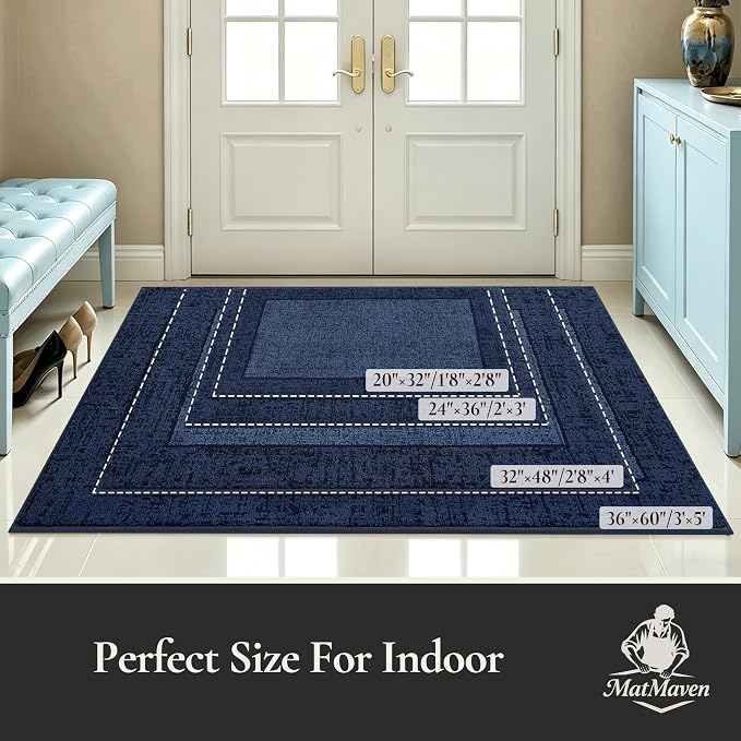 Dirt Trapper Door Mat 32"x 48", Non Slip Washable Doormat, Stain Removal and - Image 2