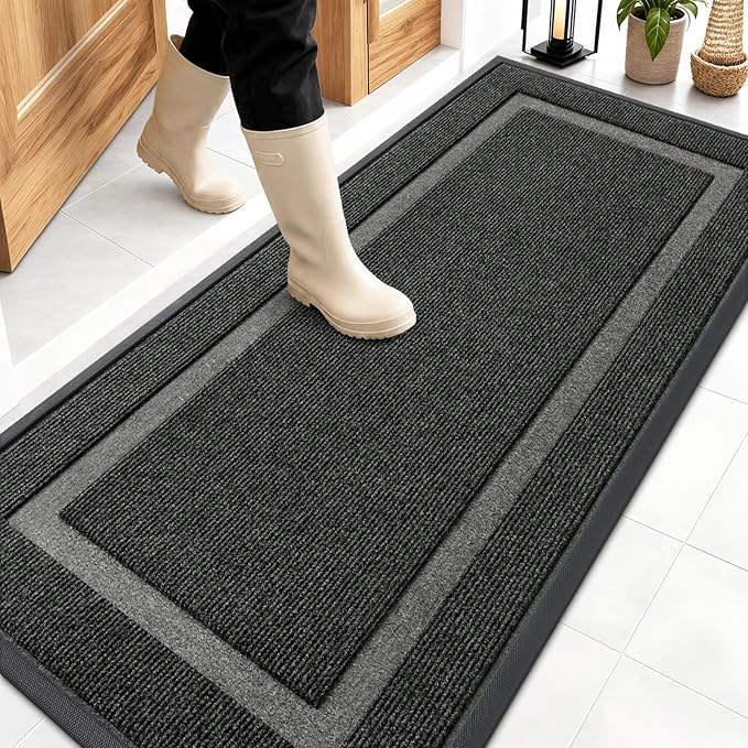 OLANLY Front Door Mat Indoor Outdoor Entrance, Waterproof All-Season, by OLANLY