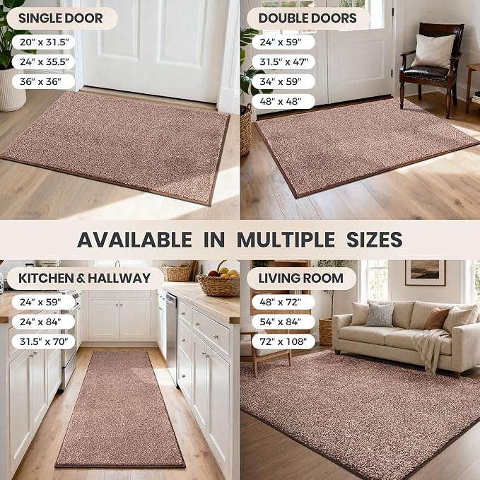 PURRUGS Easy Care Area Rug 4ft x 6ft, Non-Slip Machine Washable Entryway Rug - Image 9