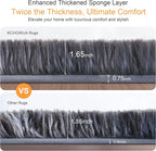 KICHOWUA Thick Area Rug Grey Fluffy Shag 3x5 - Image 3