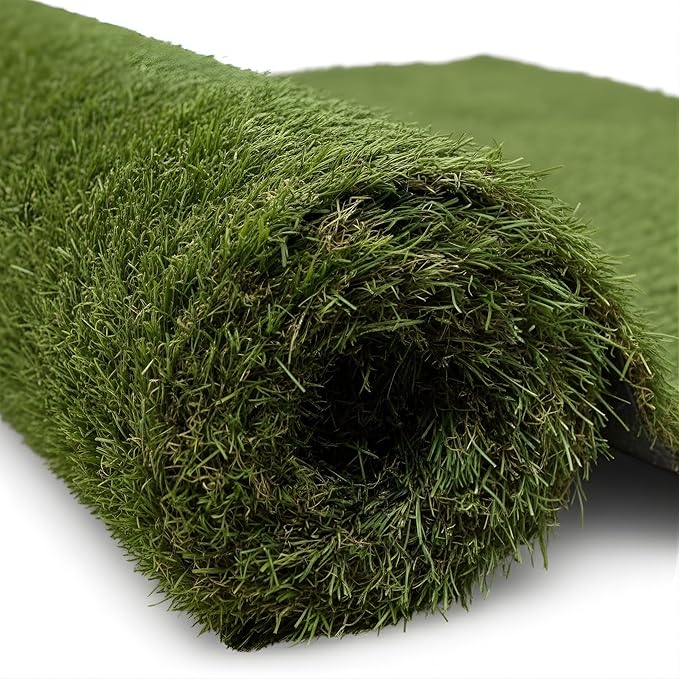 Ottomanson Artificial Turf Natural 78" x 28', Realistic Grass Carpet by Ottomanson