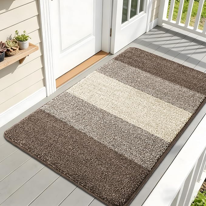 Kitinjoy Indoor Outdoor Door Mat, 59x32 Non-Slip Absorbent Dirt Trapper by Kitinjoy