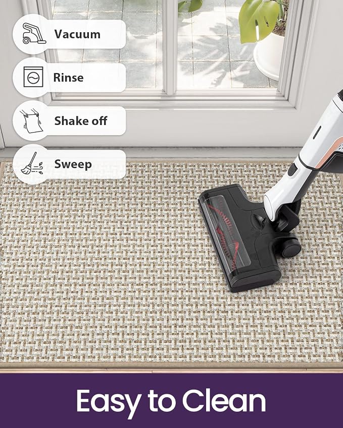 DEXI Ultra Thin Door Mat Indoor Entrance 36x56, Non Slip Rubber Backed Entryway - Image 7
