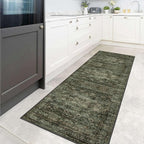 Moynesa Ultra-Thin Washable Teal Non Slip Bathroom Rug - Image 5