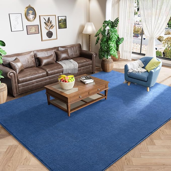 Amearea Large Modern Area Rugs for Bedroom Living Room, 8x10 Feet Blue by AmeareaDirect