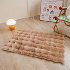 Coffee Rabbit Plush Rug 2'x3', Fluffy Shaggy Area Rug - Image 3