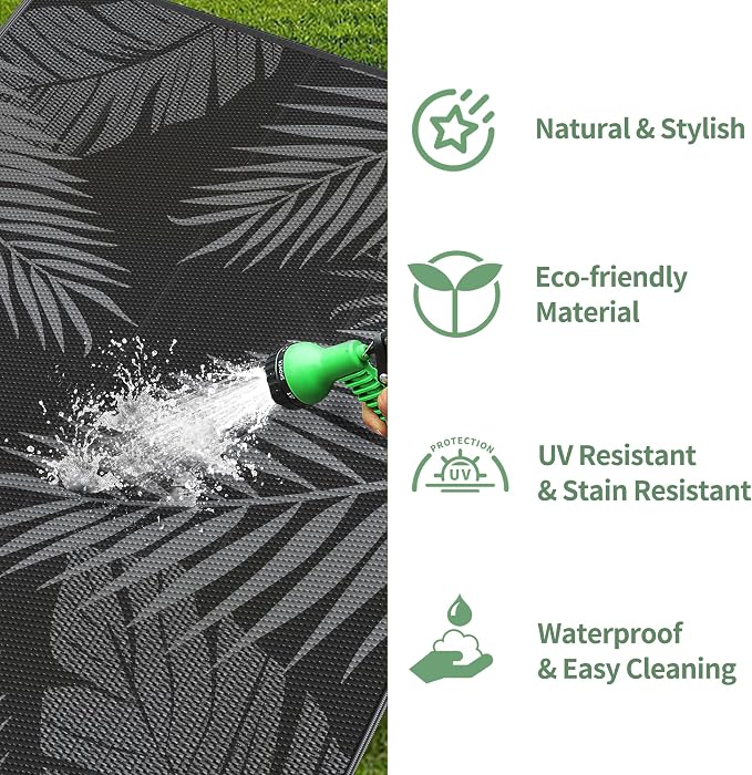 GENIMO Outdoor Rug 8' x 10' Waterproof - Image 6