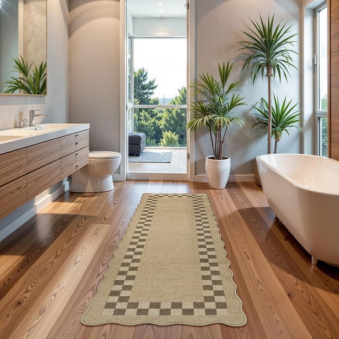 LIVEBOX Easy Jute Checkered Runner Rug - Image 3