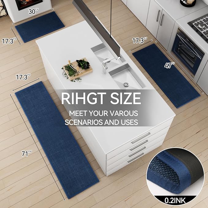 SUMLANS Kitchen Mat Set of 2 PCS, Cushioned Non Slip Rugs - Image 2