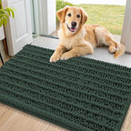 Smiry Dog Door Mat for Muddy Paws 36x24, Absorbent Dirt Trapper, Non-Slip by Smiry
