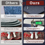 DELLUNA Non-Slip Area Rug Pad, 3/8" Thick Double Side Rubber + Felt, - Image 2