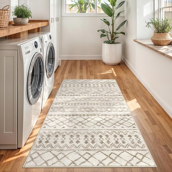 KUTA Boho 3x5 Rug for Entryway, Moroccan Washable Area Rug for Living Room - Image 4