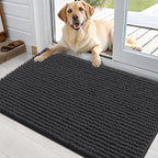 OLANLY Dog Door Mat for Muddy Paws 36x24, Ultra Absorbent Chenille Mud Doormat by OLANLY