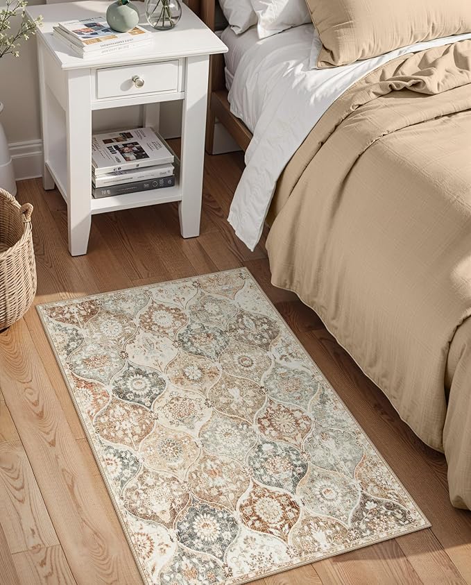 Lahome Moroccan Trellis Entryway Rug, 2x3 Kitchen Rugs Non Slip Washable - Image 6