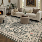 DCX Washable 6x9 Snake Rug, Soft Low Pile Carpet, Kid & Pet Friendly - Image 3