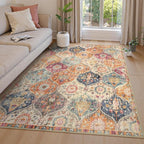 Lahome Moroccan Trellis Washable Area Rugs 5x7, 5x7 Area Rugs by Lahome
