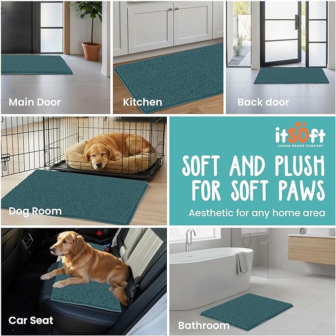 Dog Rugs for Muddy Paws 25x18 | Cleaner Mud Free Floors | Muddy Dogs Mats for - Image 6
