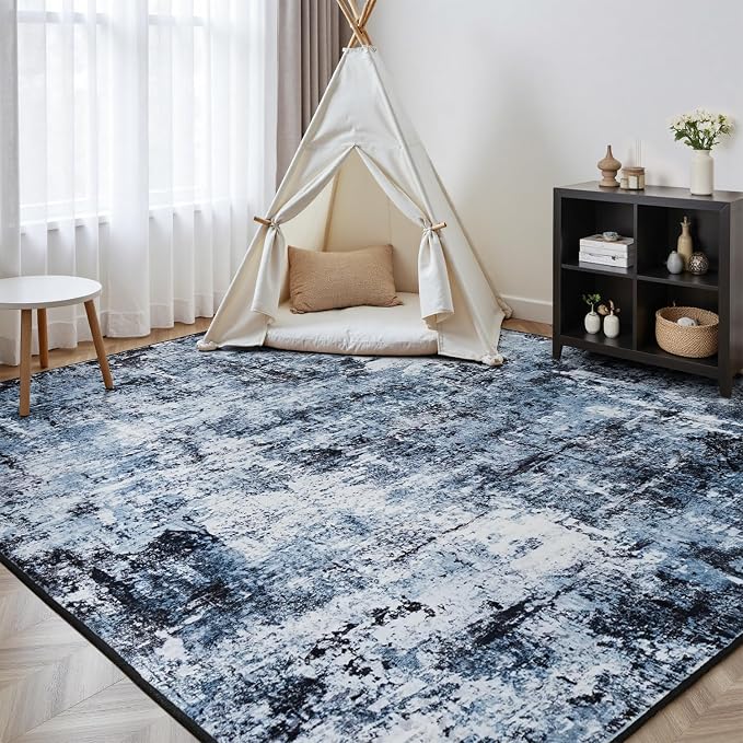 Rugflix 8x12 Area Rugs for Living Room, Washable Large Rug Stain-Resistant Low - Image 8