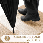 Kitinjoy Indoor Outdoor Door Mat, 50x30 Non-Slip Absorbent Dirt Trapper - Image 2
