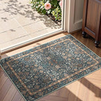 jinchan Zenith Floral 2x3 Rug for Entryway Washable Kitchen Rug Non-Slip by JINCHAN