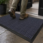 Mibao Front Door Mat Outdoor Entrance, Waterproof Dirt Trapper Doormat by Mibao