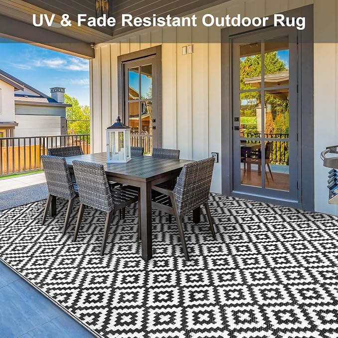 Outdoor Patio Plastic Straw Rug - Image 7
