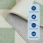 GarveeHome Checkered Sage Green 2x6 Washable Kitchen Runner Rus Geometric - Image 7