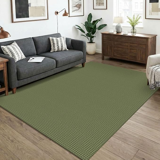 KOZYFLY Washable 5x7 Living Room Rug, Non Slip Woven Area Rugs, Braided Floor by KOZYFLY