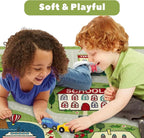 LIVEBOX Green Kids Playroom Rug, Non-Slip Soft Car Rugs Play Mat - Image 5