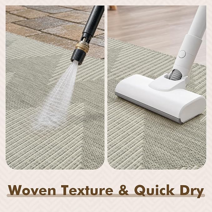 MontVoo-Outdoor Rug Carpet Patio Rug 6x9 Polypropylene Indoor Outdoor Rugs - Image 6