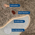 GarveeHome Scalloped Washable Runner Rug 2x10 Runner Modern Kitchen Runner Non - Image 2