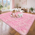 Fluffy Pink Rugs for Bedroom Girls Room, Large Plush Area Rug 6x9 Pink Shag by TENNOLA