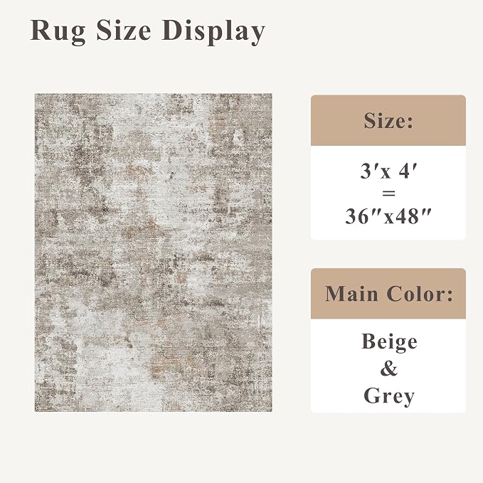 3x4 Washable Entryway Area Rug - Image 2