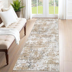 XLUEZ 2x7 Runner Rug for Hallway, Washable Modern Abstract Runner Rugs Neutral by XLUEZ