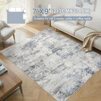 DMOYEST 7x9 Area Rugs for Living Room, Washable Large Abstract Rug, Non Slip - Image 3