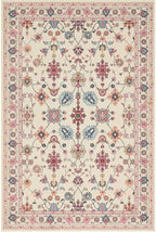Rugxara Pink Rug for Living Room Bedroom, Floral 5x7 Washable Rug, Vintage Boho - Image 10