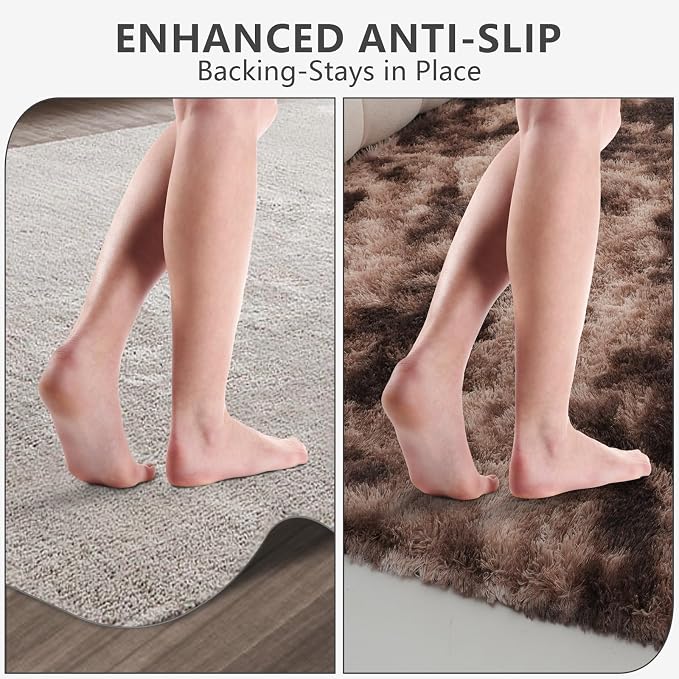 Shag Area Rugs for Bedroom Living Room, 8X10 Ultra Soft Fluffy Area Rugs for - Image 6