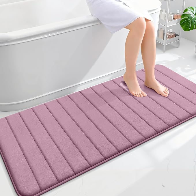 OLANLY Memory Foam Long Bathroom Rugs Runner 59x24, Super Soft Absorbent Bath by OLANLY