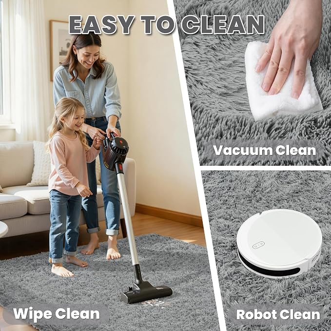 8x10 Area Rug for Living Room, Ultra Soft Fluffy Shag Rugs for Bedroom - Image 4