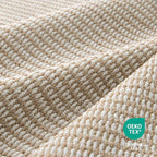 Faux Jute Hallway Runner Rug 2'x8', Washable & Non-Slip, Taupe & White | 0.27" - Image 4