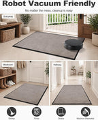 Mibao Front Door Mat Indoor Entrance, Dirt Trapper Welcome Mat - Image 4