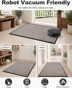Mibao Front Door Mat Indoor Entrance, Dirt Trapper Welcome Mat - Image 4