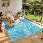 Pauwer Waterproof Outdoor Rug 8x10, Reversible Plastic Straw Patio Camping Rug - Image 8